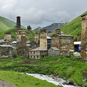 The mountain village of Ushguli. A UNESCO World Heritage Site. Upper Svanetia, Georgia