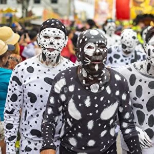 Participants celebrate Ati-Atihan festival, Aklan, Western Visayas, Philippines