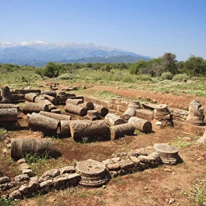 The Ruins of The Roman Villa. Ancient site of Aptera, Crete, Greece