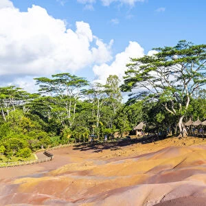 The seven colored earths. Chamarel, Black River (Riviere Noir), Mauritius, Africa