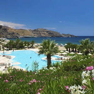 Swimming Pool at Damnoni Beach near Plakias, Crete, Greece