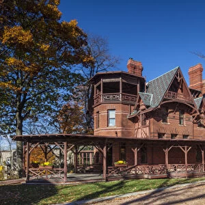 USA, Connecticut, Hartford, Mark Twain House, former home of celebrated American writer