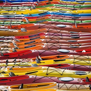USA, Massachusetts, Cape Ann, Rockport, ocean kayaks