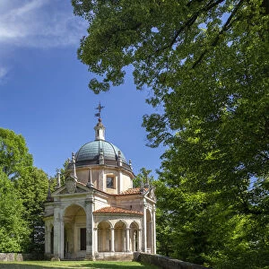 View of the chapels and the sacred way of Sacro Monte di Varese, Unesco World Heritage