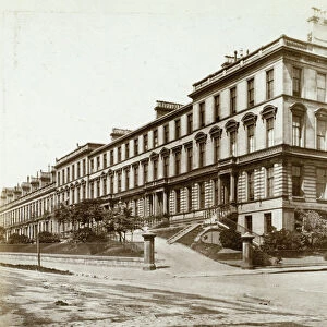 View of Ruskin Terrace and corner with Hamilton Park Avenue, Glasgow. Date: c1870