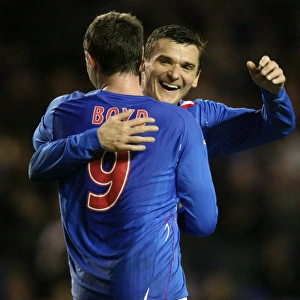 Rangers Glory: Kris Boyd and Lee McCulloch's Euphoric Celebration after Historic 6-0 Scottish Cup Victory (Ibrox, 2007/2008)