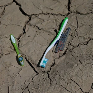 Pictured are toothbrushes belonging to people just apprehended by U. S
