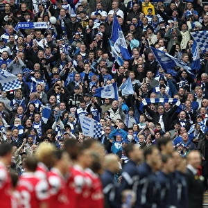 Birmingham City FC at Wembley: The Thrill of the Carling Cup Final Line-up - A Sea of Passionate Fans