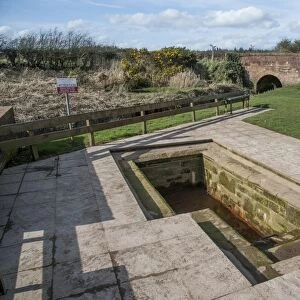 Chalybeate mineral spring, Brow Well, Ruthwell, Dumfries and Galloway, Scotland, march