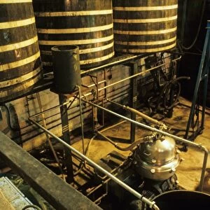 Cider maturing vats and blending equipment, Westons Cider, Much Marcle, Herefordshire, England