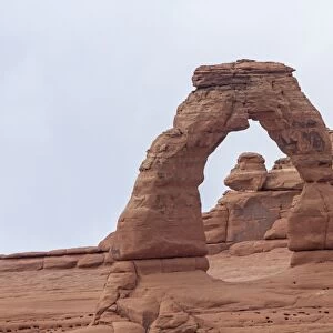 Delicate Arch viewed from lower Delicate Arch viewpoint car park - Arches National Park Utah, America