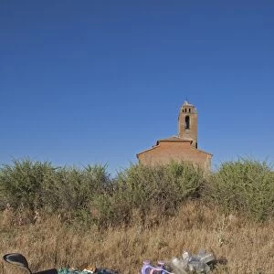 Flytipping of furniture and plastic rubbish in rural area, Northern Spain, july