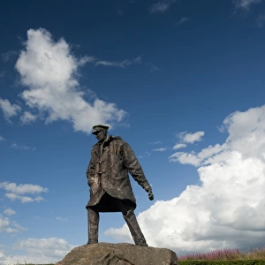Memorial statue, Colonel Sir Archibald David Stirling, founder of SAS, Hill of Row, near Doune, Stirlingshire
