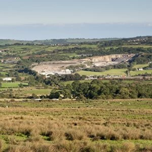 Quarry in countryside, Larne, County Antrim, Northern Ireland, September