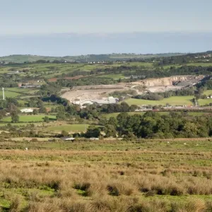 Quarry in countryside, Larne, County Antrim, Northern Ireland, September Quarry in countryside, Larne, County Antrim, Northern Ireland, September