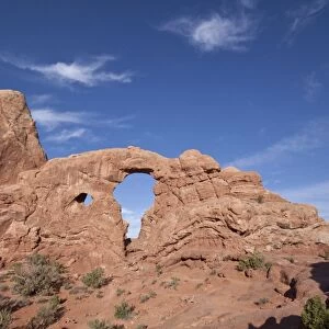 Turret Arch made of Entrada Sand stone at Arches National Park, Utah, America