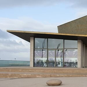 Venue building on new promenade development in seaside resort town, Festival House, Blackpool, Lancashire, England, january