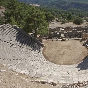 View of ancient theatre, Lycian ruined city of Arykanda, Antalya Province, Turkey, october