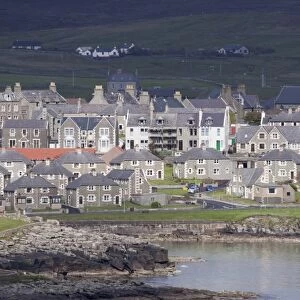 View of coastal town, Lerwick, Mainland, Shetland Islands, Scotland, May