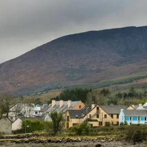 View of coastal village, Cloghane, Dingle Peninsula, County Kerry, Munster, Ireland, November View of coastal village, Cloghane, Dingle Peninsula, County Kerry, Munster, Ireland, November