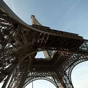 View of Eiffel Tower from below, Paris, France, November