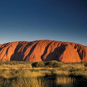 Australia, Uluru NP, Ayers Rock, Ayers Rock (Uluru) at dawn of new millenium