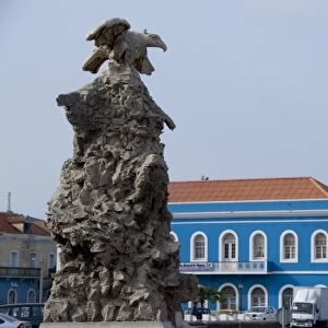 Cape Verde Islands, Sao Vicente, Mindelo (aka Porto Grande). Marina Mindelo, Monument of the Hawk