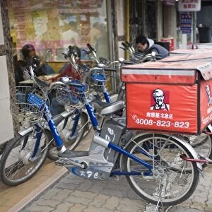 China, Shanghai. Delivery bicycles