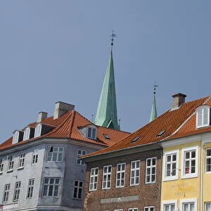Denmark, Helsingoer. Typical downtown 15th-17th century architecture