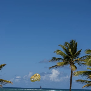 Dominican Republic, Punta Cana, Higuey, Bavaro, Bavaro Beach, Riu Palace, parasailing
