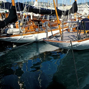 EU, France, Cote D Azur, Cannes, Alpes Maritimes, sailing yachts