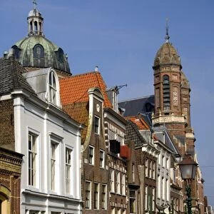 Europe, The Netherlands (aka Holland), West Friesland, Hoorn. Rodesteen Square (red stone)