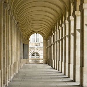 France, Bordeaux, Grand Theatre de Bordeaux, Opera House. Outside arched corridor
