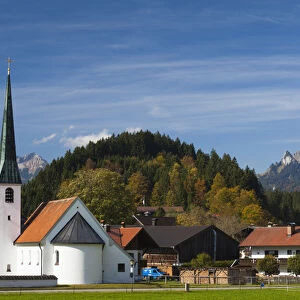 Germany, Bavaria, Graswang, town church