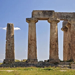 Greece, Corinth. Ruins of Temple of Apollo. Credit as: Dennis Flaherty / Jaynes Gallery /
