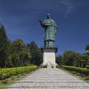 ITALY, Novara Province, Arona. Colosso di San Carlone, 35-meter-high statue of San Carlo Borromeo