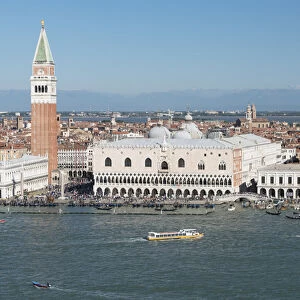 Italy, Venice. View of Venice from San Giorgio Island bell tower