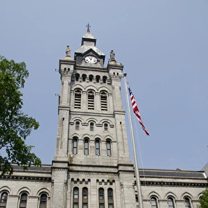New York, Buffalo. Historic Erie County Hall & clock tower (old city hall & courthouse)