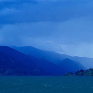 North America; USA; Washington; Oregon; Columbia River Gorge Spring Storm