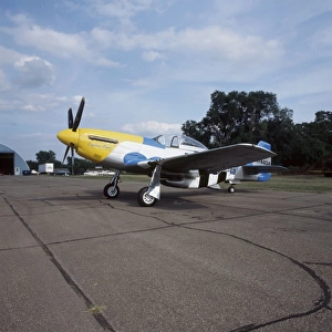 P-51 D Dazzling Donna at the Fleming Field in St. Paul, Minnesota