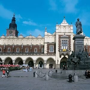 Poland. Krakow. Central Market Square (16th century) with the building Cloth Market