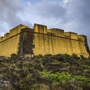 Portugal, Azores, Terceira Island, Praia da Vitoria. Forte de Santa Catarina fort