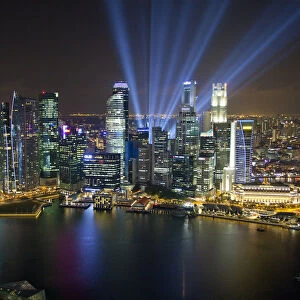 Singapore. City at night. Credit as: Jim Zuckerman / Jaynes Gallery / DanitaDelimont