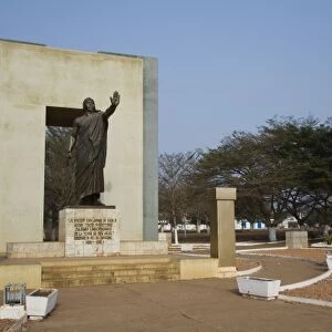 West Africa, Benin, Abomey. Monument of King Glele of Dahomey near the Royal Palace of Abomey