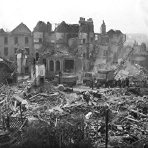 Scene in Shardeloes Road, New Cross, WW2
