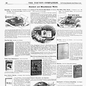 ADVERTISEMENT: BOOKS, 1890. American magazine advertisements for Standard
