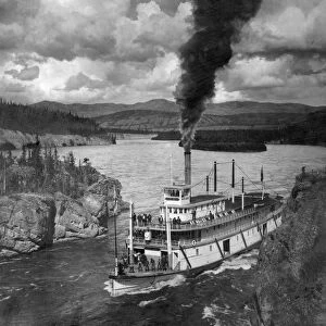 ALASKA: STEAMBOAT, 1920. The steamboat White Horse, in Five Fingers, Alaska