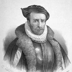 ALVARO DE MENDANA DE NEYRA (1541-1595). Spanish navigator. Lithograph, Spanish