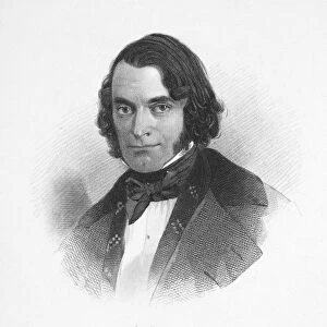 ANDREW DOWNING (1815-1852). American horticulturist, nurseryman and landscape artist. Line and stipple engraving, American, 19th century