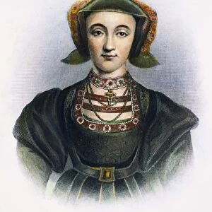 ANNE OF CLEVES (1515-1557). Fourth wife of King Henry VIII of England. Steel engraving, 19th century